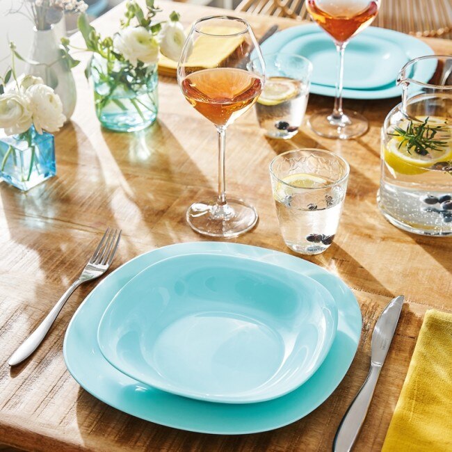 Serviciu de masa Luminarc Carine Light Turquoise, 18 piese